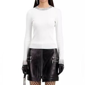 The Kooples studded crew neck sweater